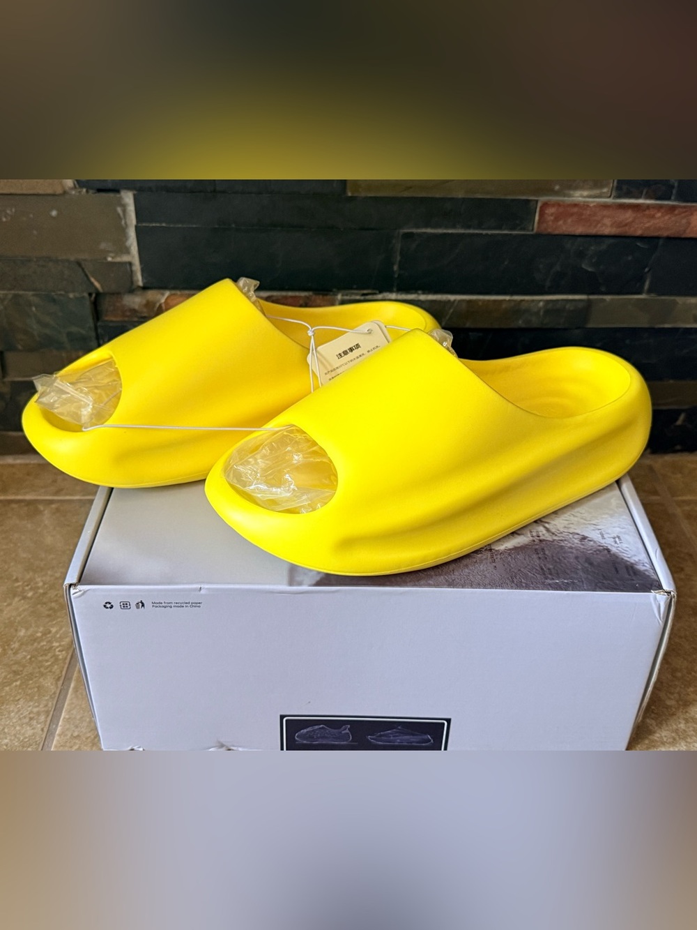 Yellow Clog Slides Yassia Eva Slippers Women’s Size 11-12 New FAST SHIPPING
